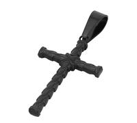 Kettenanhänger ADELIA´S "Unisex Anhänger - Kreuz Kreuzanhänger aus Edelstahl", schwarz, Schmuckanhänger, Damen, Edelstahl, Kettenanhänger, Ein stilvolles Geschenk für besondere Momente (22835954-0) sc