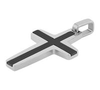 Kettenanhänger ADELIA´S "Unisex Anhänger - Kreuz Kreuzanhänger aus Edelstahl", schwarz, Schmuckanhänger, Damen, Edelstahl, Kettenanhänger, Perfekt als Geschenk zum einen besonderen Tag (42120460-0) sc