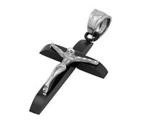Kettenanhänger ADELIA´S "Unisex Anhänger - Kreuz Kreuzanhänger aus Edelstahl", silber, Schmuckanhänger, Damen, Edelstahl, Kettenanhänger, Ideal als Geschenk zum Weihnachten (47190116-0) silber