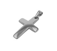 Kettenanhänger ADELIA´S "Unisex Anhänger - Kreuz Kreuzanhänger aus Edelstahl", silber, Schmuckanhänger, Damen, Edelstahl, Kettenanhänger, Ideal zum Verschenken - schlicht und stilvoll (92970532-0) sil