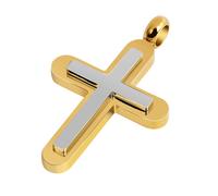 Kettenanhänger ADELIA´S "Unisex Anhänger - Kreuz Kreuzanhänger aus Edelstahl", silber, Schmuckanhänger, Damen, Edelstahl, Kettenanhänger, Ideal zum Verschenken - schlicht und stilvoll (93367556-0) sil