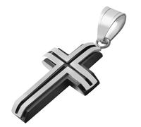Kettenanhänger ADELIA´S "Unisex Anhänger - Kreuz Kreuzanhänger aus Edelstahl", weiß, Schmuckanhänger, Damen, Edelstahl, Kettenanhänger, Ideal als Geschenk für besondere Anlässe (49039616-0) weiß