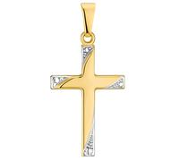 Kettenanhänger AMOR "2013414", gold (gelbgoldfarben), Schmuckanhänger, Damen, Gelbgold 375, 0,58 g, Kettenanhänger, Made in Germany (82431302-0) gelbgoldfarben