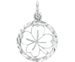 Kettenanhänger AMOR "Kleeblatt", silber (silberfarben), Schmuckanhänger, Damen, Silber 925 (Sterlingsilber), 0,6 g, Kettenanhänger (98684008-0)