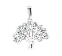 Amor Motivanhänger 925 Sterling Silber Damen Anhänger, 2,2 cm, Silber, Lebensbaum, Kommt in Schmuck Geschenk Box, 2023034