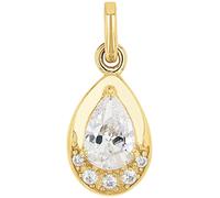 Amor Motivanhänger Damen, Gold, onesize, 7 mm, Weiß, Gold 375/9 ct, Echtschmuck 2039160