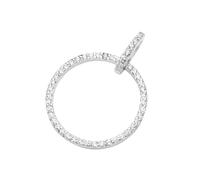 Kettenanhänger "Anhänger Kreis mit Zirkonia, Silber 925", weiß, GIORGIO MARTELLO MILANO, Schmuckanhänger, Damen, onesize, Silber 925 (Sterlingsilber), Kettenanhänger (53369826-0) weiß