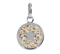Kettenanhänger DUR "DUR Anhänger Traum - Strandsand Anhänger Traum - Strandsand", weiß, Schmuckanhänger, Damen, 16 x 10mm, Silber 925 (Sterlingsilber), 1 g, Kettenanhänger (23049003-0) weiß