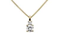 Kettenanhänger FIRETTI "Schmuck Geschenk Gold 333 Halsschmuck Anhänger für Halskette", gold (gelbgoldfarben, kristallweiß, kristallweiß), Schmuckanhänger, Damen, Gelbgold 333, 0,55 g, Kettenanhänger,