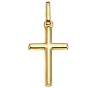 Kettenanhänger FIRETTI "Schmuck Geschenk Gold 333 Halsschmuck Anhänger für Halskette Kreuz", gold (gelbgoldfarben), Schmuckanhänger, Damen, Gelbgold 333, 0,35 g, Kettenanhänger (70101644-0) gelbgoldfa