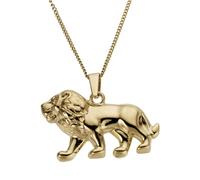 Kettenanhänger FIRETTI "Schmuck Geschenk Gold 333 Halsschmuck Anhänger für Halskette Löwe" Gr. M, gold (gelbgoldfarben), Schmuckanhänger, Damen, M, Gelbgold 333, 1,6 g, Kettenanhänger (31362862-M) gel