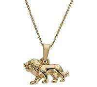 Kettenanhänger FIRETTI "Schmuck Geschenk Gold 333 Halsschmuck Anhänger für Halskette Löwe" Gr. S, gold (gelbgoldfarben), Schmuckanhänger, Damen, S, Gelbgold 333, 0,4 g, Kettenanhänger (31362862-S) gel