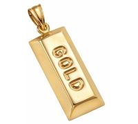 Kettenanhänger FIRETTI "Schmuck Geschenk Gold 333 Halsschmuck Anhänger Halskette Barren", gelb (gelbgold, 333), Schmuckanhänger, Damen, Gelbgold 333, 2,1 g, Kettenanhänger (96205364-0) gelbgold, 333