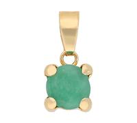 Kettenanhänger FIRETTI "Schmuck Geschenk Gold 375 Halsschmuck Anhänger Solitär", gelbgoldfarben, grün, grün, Schmuckanhänger, Damen, Gelbgold 375, 0,29 g, Kettenanhänger (38165634-0) gelbgoldfarben, g