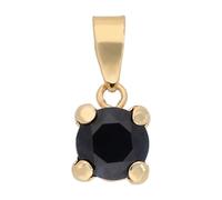 Kettenanhänger FIRETTI "Schmuck Geschenk Gold 375 Halsschmuck Anhänger Solitär", gelbgoldfarben, schwarz, schwarz, Schmuckanhänger, Damen, Gelbgold 375, 0,31 g, Kettenanhänger (58281252-0) gelbgoldfar