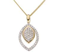 Kettenanhänger FIRETTI "Schmuck Geschenk Gold 585 Halsschmuck Anhänger für Halskette", weiß (gelbgoldfarben, weißgoldfarben, weiß, wweiß), Schmuckanhänger, Damen, 0,23 P2 = erkennbare Einschlüsse, Dia