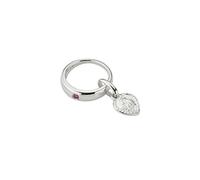 Kettenanhänger FIRETTI "Schmuck Geschenk Silber 925 Anhänger Taufring Herz mit Engelmotiv", silberfarben, pink, pink, Schmuckanhänger, Damen, Silber 925 (Sterlingsilber), 0,75 g, Kettenanhänger, mit Z