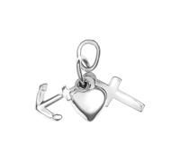 Kettenanhänger FIRETTI "Schmuck Geschenk Silber 925 Halsschmuck Anhänger LIEBE", silber (silberfarben), Schmuckanhänger, Mädchen, Silber 925 (Sterlingsilber), 0,9 g, Kettenanhänger (93110600-0) silber