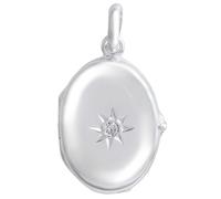 Kettenanhänger FIRETTI "Schmuck Geschenk Silber 925 Halsschmuck Anhänger Medaillon", silber (silberfarben, kristallweiß, kristallweiß), Schmuckanhänger, Damen, Silber 925 (Sterlingsilber), 3,7 g, Kett