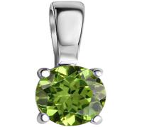 Kettenanhänger FIRETTI "Schmuck Geschenk Silber 925 Halsschmuck Anhänger Solitär", grün (silberfarben, hellgrün, hellgrün), Schmuckanhänger, Damen, Silber 925 (Sterlingsilber), 0,5 g, Kettenanhänger,