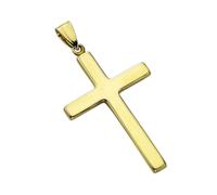 Kettenanhänger "Gold 333 Kreuz 41mm", gelb, FASCINATION BY ELLEN K., Schmuckanhänger, Damen, one-size, Gold, 1,2 g, Kettenanhänger (685044-0) gelb