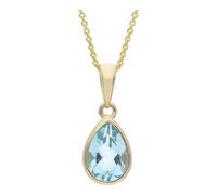 Kettenanhänger Gold 585 Blautopas JL10-02-2024 JuwelmaLux