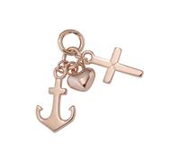Kettenanhänger JOBO "Anhänger Glaube, Liebe, Hoffnung", rosa (roségoldfarben), Schmuckanhänger, Damen, Silber 925 (Sterlingsilber), Kettenanhänger, 925 Silber roségold vergoldet (42505234-0) roségoldf