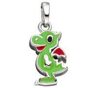 Kettenanhänger JOBO "Anhänger Kinderanhänger Drache grün 13 mm", grün, Schmuckanhänger, Mädchen, Silber 925 (Sterlingsilber), Kettenanhänger, 925 Silber rhodiniert (59045913-0) grün