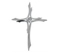 Kettenanhänger JOBO "Anhänger Kreuz", silber (silber 925, weiß), Schmuckanhänger, Damen, Silber 925 (Sterlingsilber), Kettenanhänger, 925 Silber mit 1 Zirkonia (19854303-0) silber 925, weiß