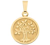 Kettenanhänger JOBO "Anhänger Lebensbaum rund 12 mm", gelbgold 333, Schmuckanhänger, Damen, Gelbgold 333, Kettenanhänger, 8 Karat 333 Gold (35589748-0) gelbgold 333