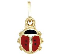 Kettenanhänger JOBO "Anhänger Marienkäfer", gold (gelbgold 333), Schmuckanhänger, Damen, Gelbgold 333, Kettenanhänger, 333 Gold (37452909-0) gelbgold 333