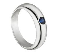 Kettenanhänger JOBO "Kinderanhänger Taufring", weißgold 333, Schmuckanhänger, Mädchen, Weißgold 333, Kettenanhänger, 333 Weißgold mit Saphir (95062869-0) weißgold 333