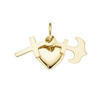 Kettenanhänger LUIGI MERANO "Glaube, Liebe, Hoffnung, Gold 375", gold, Schmuckanhänger, Herren, onesize, Gelbgold 375, Kettenanhänger (73882460-0) gold