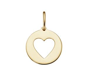 Kettenanhänger LUIGI MERANO "Plättchen Herz, Gold 375", gold, Schmuckanhänger, Herren, onesize, Gelbgold 375, Kettenanhänger (81713832-0) gold