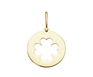 Kettenanhänger LUIGI MERANO "Plättchen Kleeblatt, Gold 375", gold, Schmuckanhänger, Herren, onesize, Gelbgold 375, Kettenanhänger (72717161-0) gold