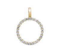 Kettenanhänger LYOMI "585/- Gelbgold Kreis 25 synth. Diam. 0,94ct.", gelb, Schmuckanhänger, Damen, one-size, 0,94 VS = sehr kleine Einschlüsse, Gold, 2,4 g, Kettenanhänger (19135433-0) gelb