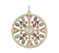 Giorgio Martello Milano - Anhänger Mandala, Silber 925 Charms & Kettenanhänger 1 ct Violett