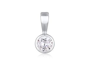 Kettenanhänger NENALINA "Solitär Zirkonia Damenkette Basic 925 Silber", silber, Schmuckanhänger, Damen, onesize,mit Stein, Silber 925 (Sterlingsilber), Kettenanhänger (53610467-0) silber