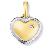 Kettenanhänger ONE ELEMENT "0.01 ct Diamant Brillant Herz Anhänger aus 585 Gelbgold", gold, Schmuckanhänger, Damen, 0,01, Diamanten Gelbgold 585 Gold, Diamanten, Gelbgold 585, Gold, Kettenanhänger, So