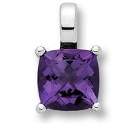 Kettenanhänger ONE ELEMENT "Amethyst Anhänger aus 333 Weißgold", lila (silber), Schmuckanhänger, Damen, Gold Weißgold 333, Gold, Weißgold 333, Kettenanhänger, Dezente Symbolik - stilvoller Begleiter f