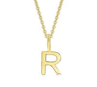 Kettenanhänger ONE ELEMENT "Buchstaben Anhänger aus 333 Gelbgold", gold, Schmuckanhänger, Damen, Buchstabe R im Setmit Halskette, A, Gelbgold 333 Gold, Gelbgold 333, Gold, Kettenanhänger, das perfekte