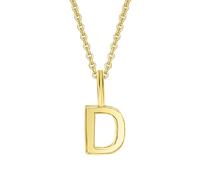 Kettenanhänger ONE ELEMENT "Buchstaben Anhänger aus 333 Gelbgold", gold, Schmuckanhänger, Damen, Buchstabe D im Setmit Halskette, A, Gelbgold 333 Gold, Gelbgold 333, Gold, Kettenanhänger, das perfekte