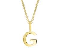 Kettenanhänger ONE ELEMENT "Buchstaben Anhänger aus 333 Gelbgold", gold, Schmuckanhänger, Damen, Buchstabe G im Setmit Halskette, A, Gelbgold 333 Gold, Gelbgold 333, Gold, Kettenanhänger, das perfekte