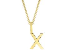 Kettenanhänger ONE ELEMENT "Buchstaben Anhänger aus 333 Gelbgold", gold, Schmuckanhänger, Damen, Buchstabe X im Setmit Halskette, A, Gelbgold 333 Gold, Gelbgold 333, Gold, Kettenanhänger, das perfekte
