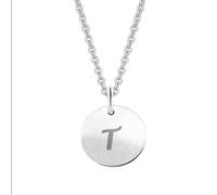 Kettenanhänger ONE ELEMENT "Buchstaben Anhänger aus 333 Weißgold Ø 11,0 mm", silber, Schmuckanhänger, Damen, BuchstabeTimSetmitHalskette, A, Gold Weißgold 333, Gold, Weißgold 333, Kettenanhänger, das