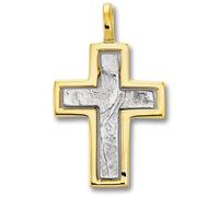 Kettenanhänger ONE ELEMENT "Kreuz Anhänger aus 333 Gelbgold", gold, Schmuckanhänger, Damen, Gelbgold 333 Gold, Gelbgold 333, Gold, Kettenanhänger, Zartes Emblem - unaufdringlich und dennoch ausdruckss