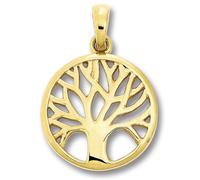 Kettenanhänger ONE ELEMENT "Lebensbaum Anhänger aus 333 Gelbgold", gold, Schmuckanhänger, Damen, Gelbgold 333 Gold, Gelbgold 333, Gold, Kettenanhänger, Damen Gold Schmuck Lebensbaum (46899505-0) gold