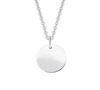 Kettenanhänger ONE ELEMENT "ohne Gravur Anhänger aus 333 Weißgold Ø 11,0 mm", silber, Schmuckanhänger, Damen, Gold Weißgold 333, Gold, Weißgold 333, Kettenanhänger, Damen Gold Schmuck ohne Gravur (139