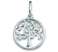 Kettenanhänger ONE ELEMENT "Zirkonia Lebensbaum Anhänger aus 925 Silber", silber, Schmuckanhänger, Damen, Silber 925 (Sterlingsilber), Kettenanhänger, Damen Silber Schmuck Lebensbaum (52033607-0) silb