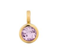 Kettenanhänger OROLINO "585 Gold mit Amethyst 5mm", gelb (gelb, lila), Schmuckanhänger, Damen, one-size, Gold, 0,7 g, Kettenanhänger (50216931-0) gelb, lila